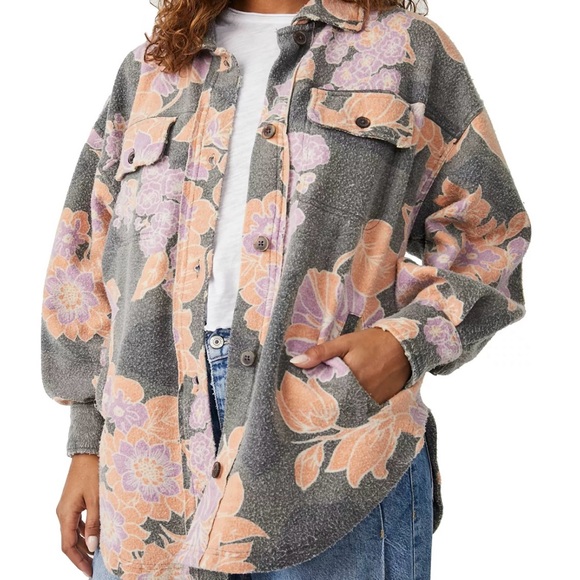 Free People Sweaters - Free People Printed Floral Ruby Jacket  Shacket NWT XL